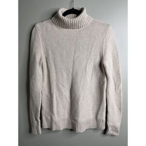 J.Crew Women's Beige Long Sleeve Turtle Neck‎ Pullover Sweater Size XS 5% Wool